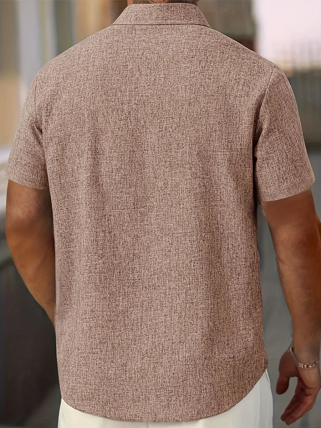 José | Camisa ligera de manga corta en mezcla de lino