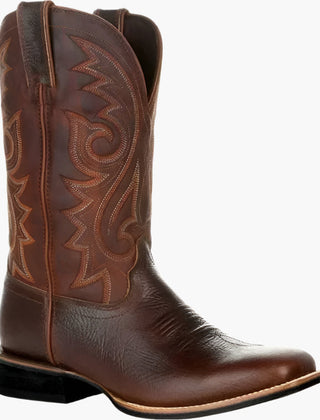 Botas Vaqueras Hombre de Punta Cuadrada - Café