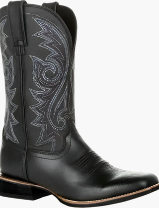 Botas Vaqueras Hombre de Punta Cuadrada - Negro