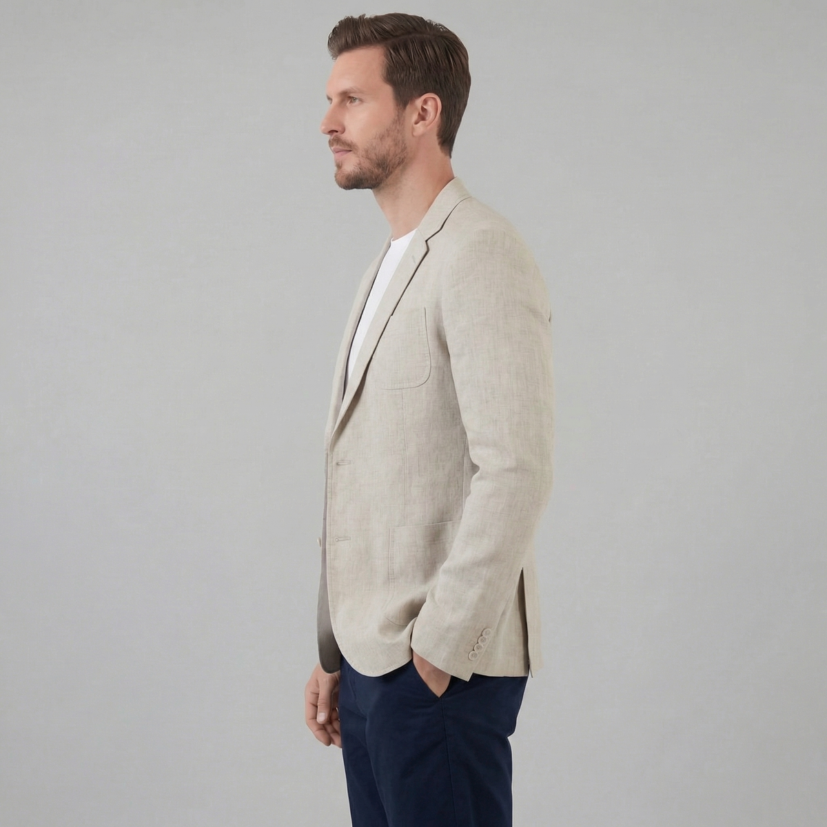 Blazer hombre de lino ligero