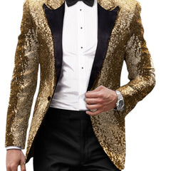 Blazer hombre brillante estilo retro - Dorado
