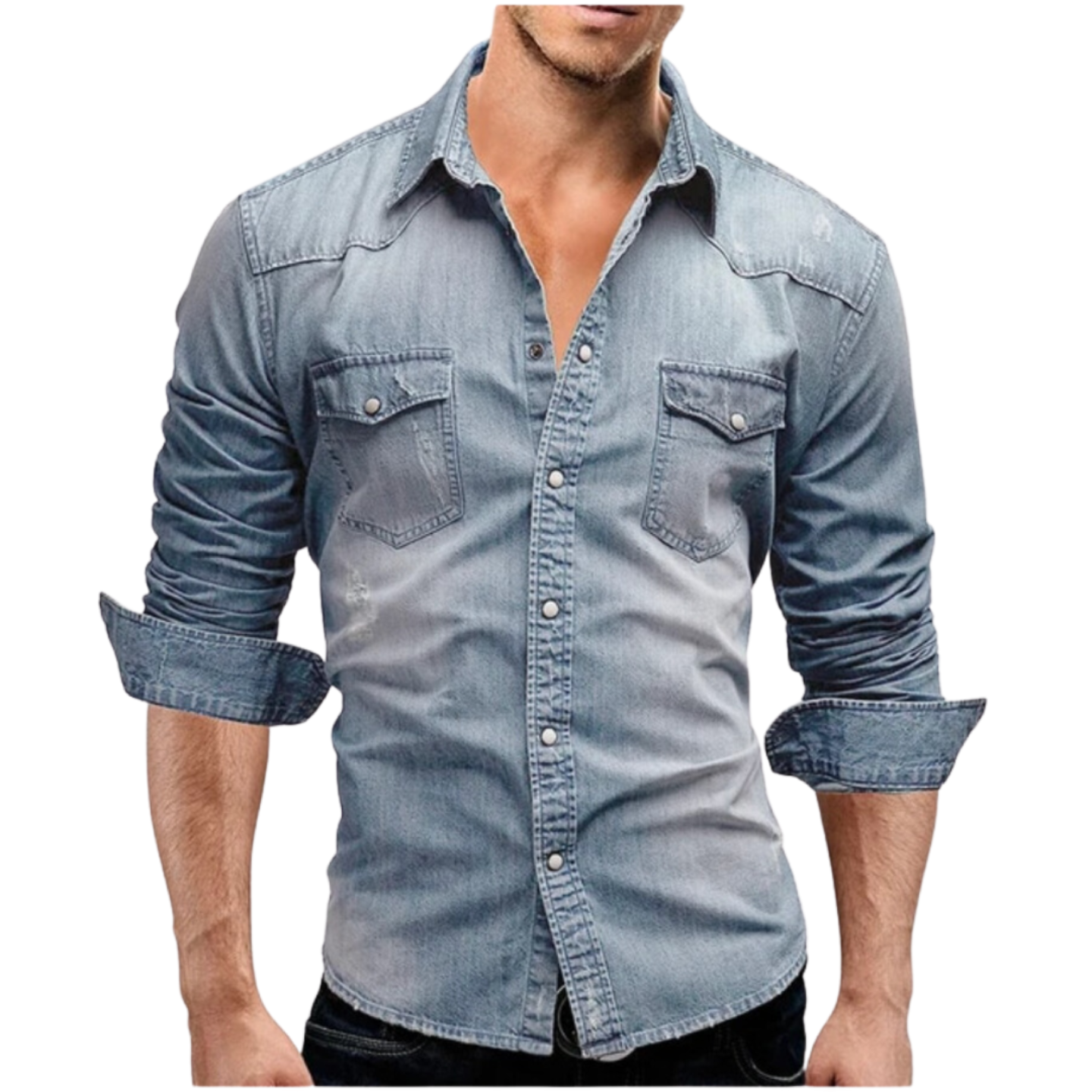 Carlos | Camisa de denim de estilo moderno