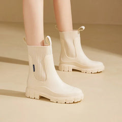 Botas Chelsea Mujer para Lluvia Impermeables