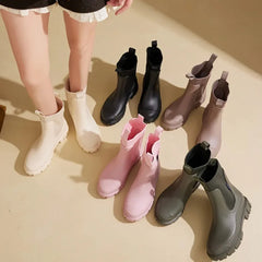 Botas Chelsea Mujer para Lluvia Impermeables