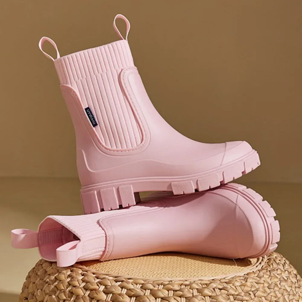 Botas Chelsea Mujer para Lluvia Impermeables
