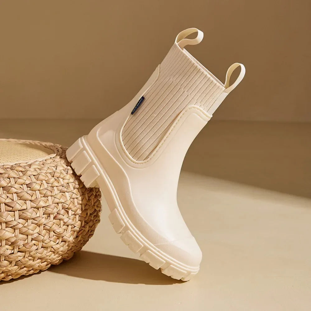 Botas Chelsea Mujer para Lluvia Impermeables