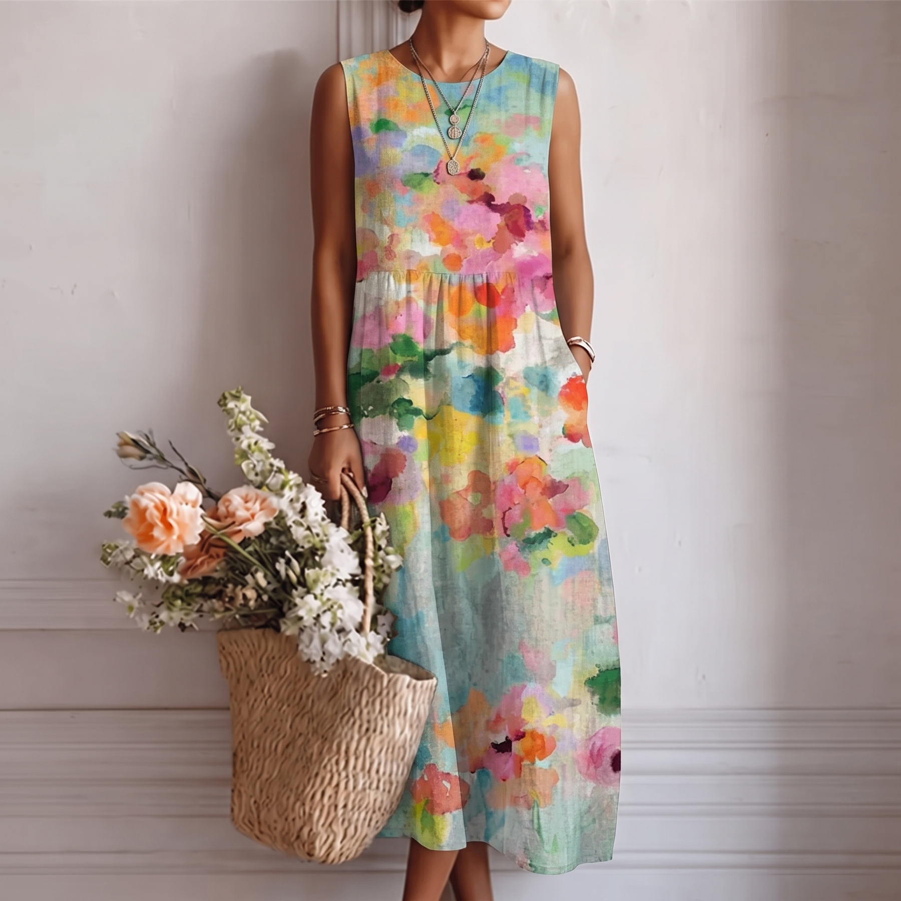 Victoria | Vestido Midi Multicolor