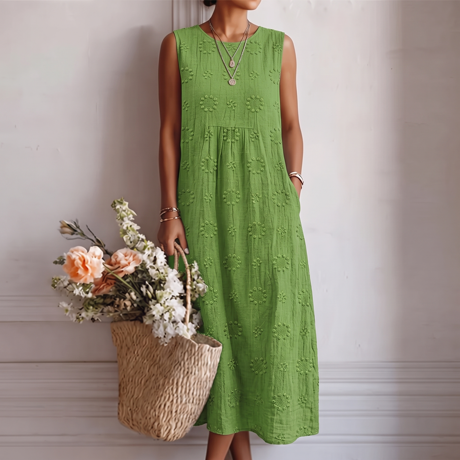 Karla | Vestido Midi Ligero De Día