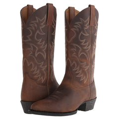 Botas Vaqueras Hombre de Piel Media Caña - Café