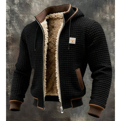 Chamarra acolchada hombre forro sherpa - Negro