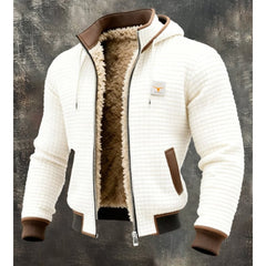 Chamarra acolchada hombre forro sherpa - Blanco