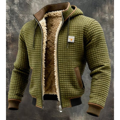Chamarra acolchada hombre forro sherpa - Verde olivo