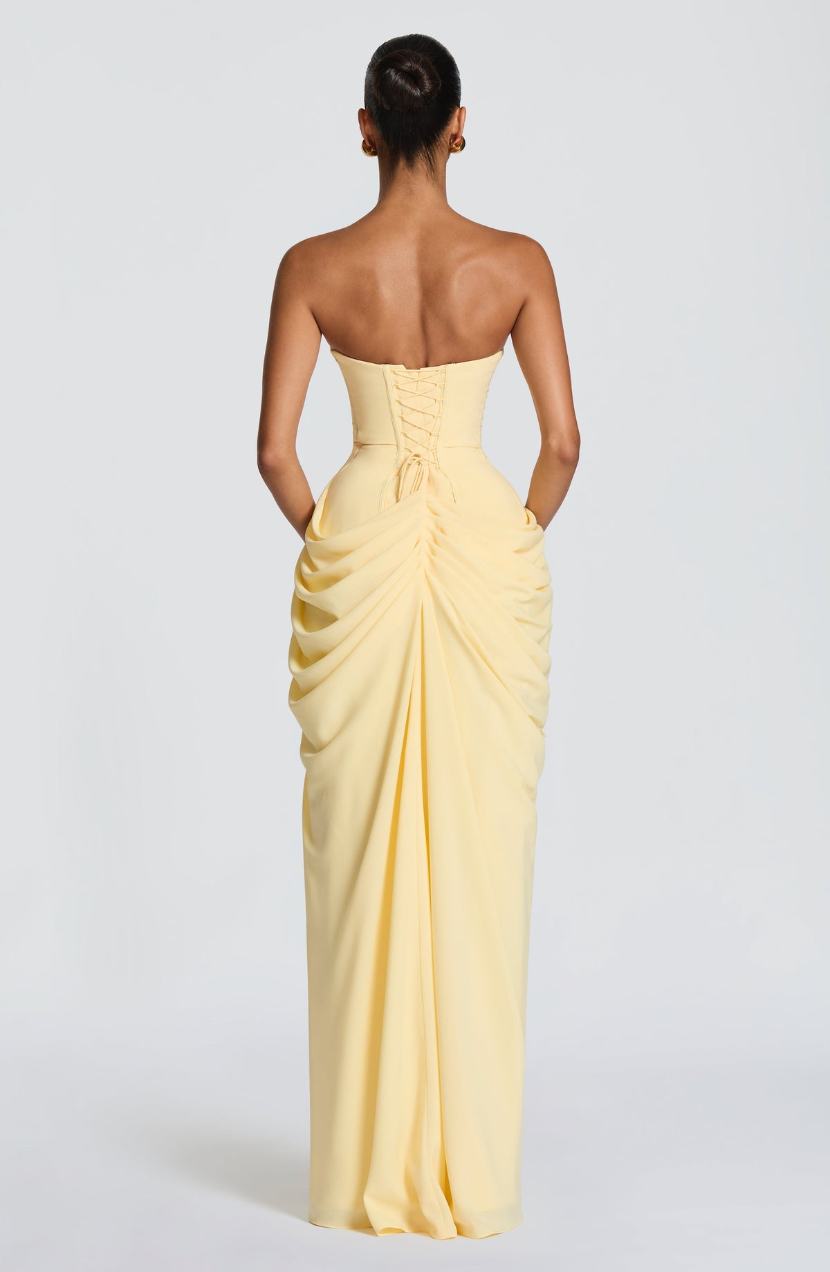 Vestido de noche elegante corset drapeado
