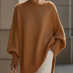 Suéter Tejido Mujer Oversize de Caída Suave - Caramelo