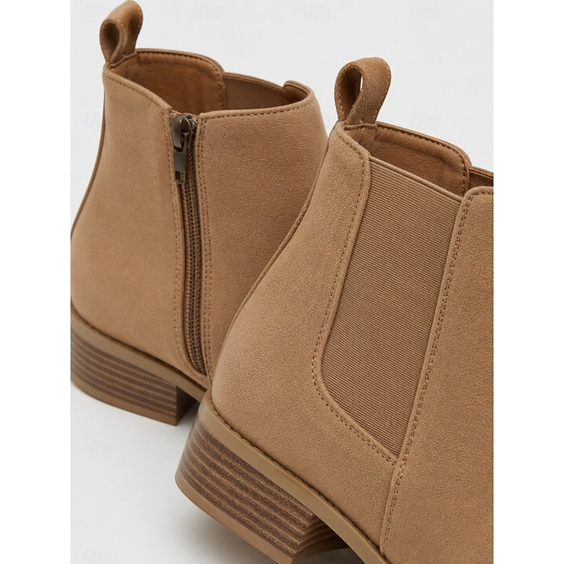 Botas Chelsea Mujer de Punta con Tacón de Bloque