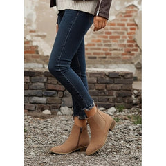Botas Chelsea Mujer de Punta con Tacón de Bloque
