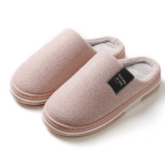 Pantuflas Hombre de Peluche sin Talón - Durazno