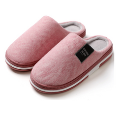 Pantuflas Hombre de Peluche sin Talón - Rosa