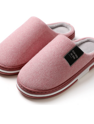 Pantuflas Hombre de Peluche sin Talón - Rosa