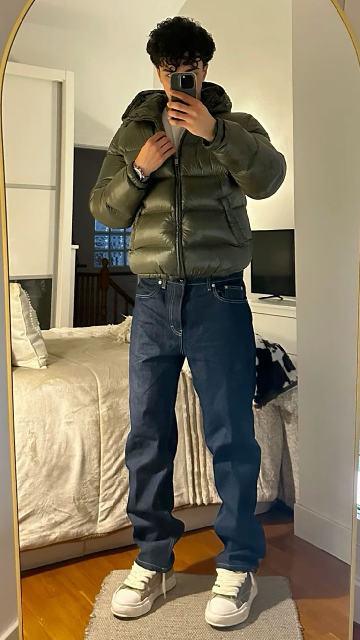 Chamarra acolchada hombre puffer sherpa