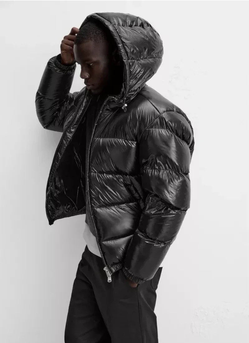 Chamarra acolchada hombre puffer sherpa