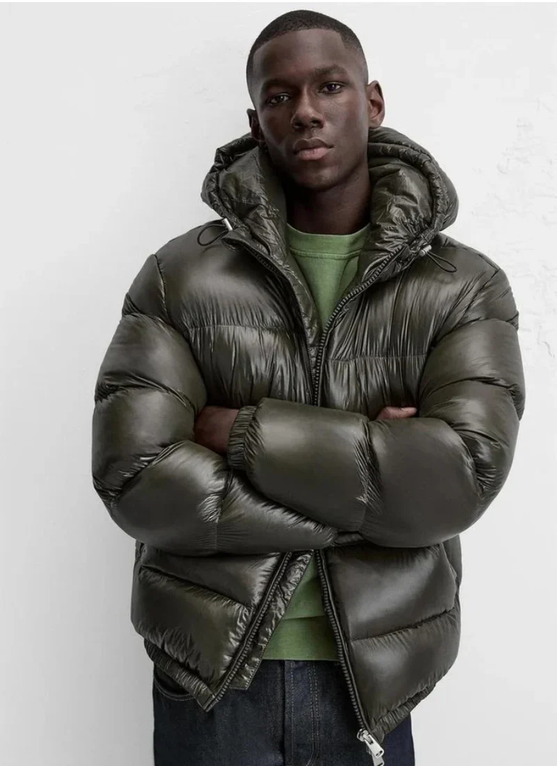 Chamarra acolchada hombre puffer sherpa