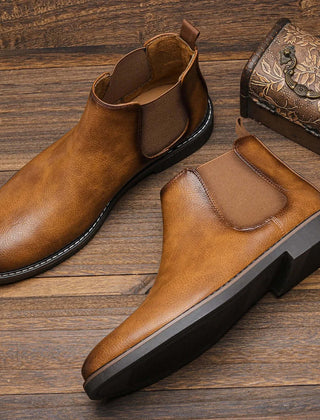 Botines Chelsea Hombre de Diseño Atemporal - Café claro