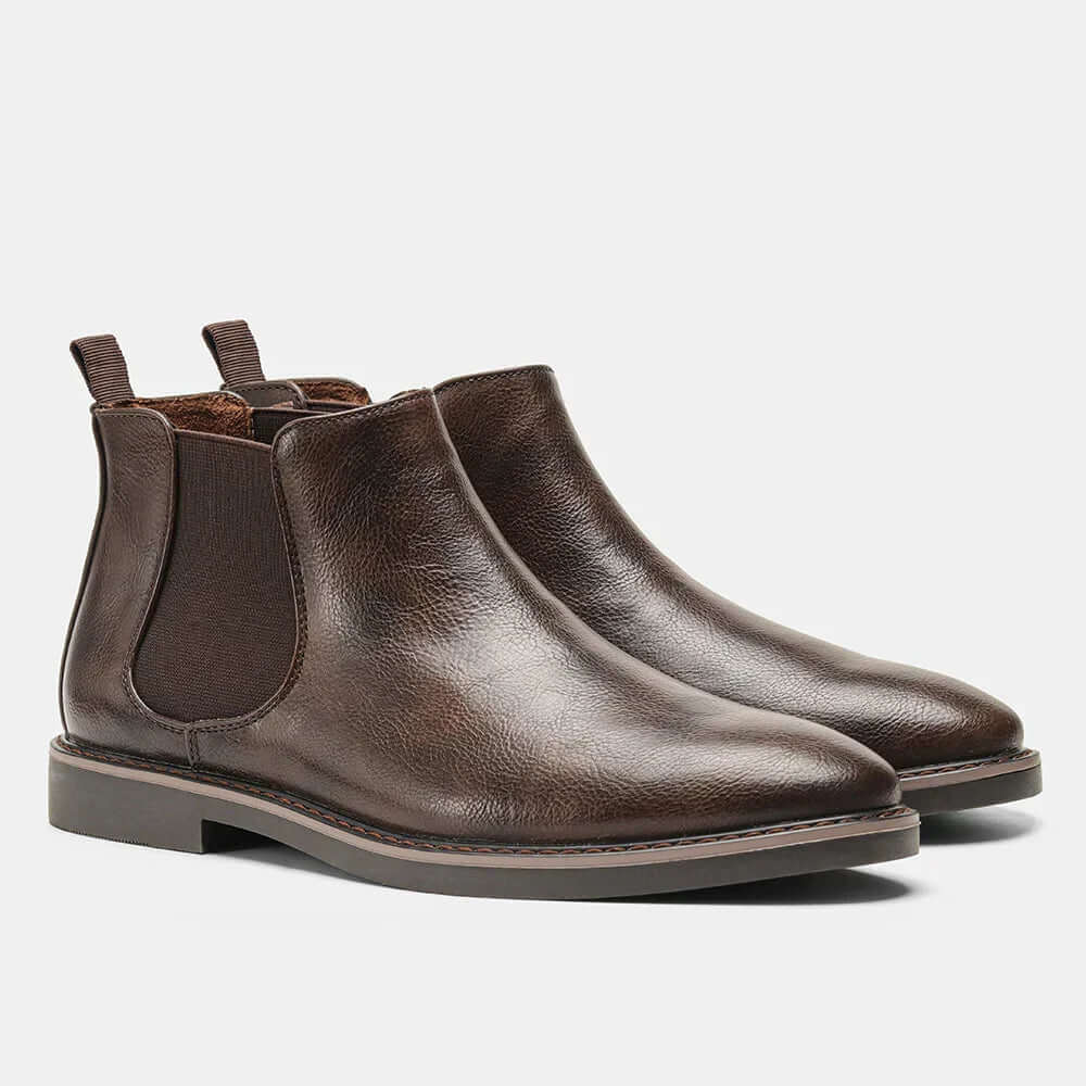 Botines Chelsea Hombre de Diseño Atemporal - Café oscuro