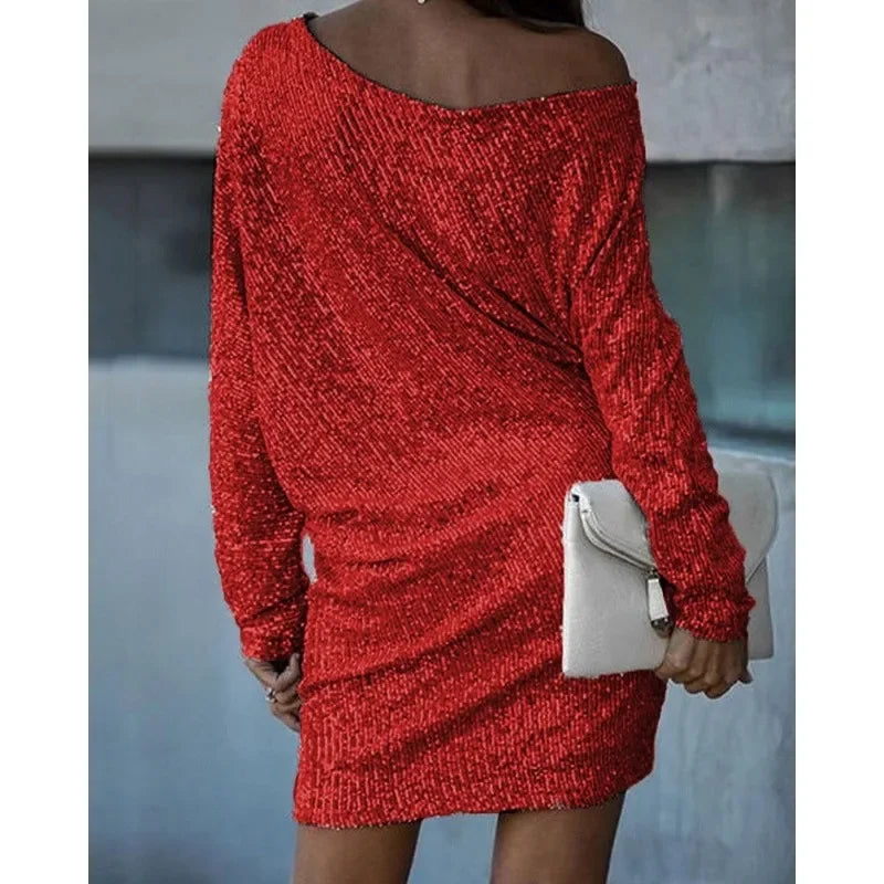 Vestido de cóctel de lentejuelas entallado