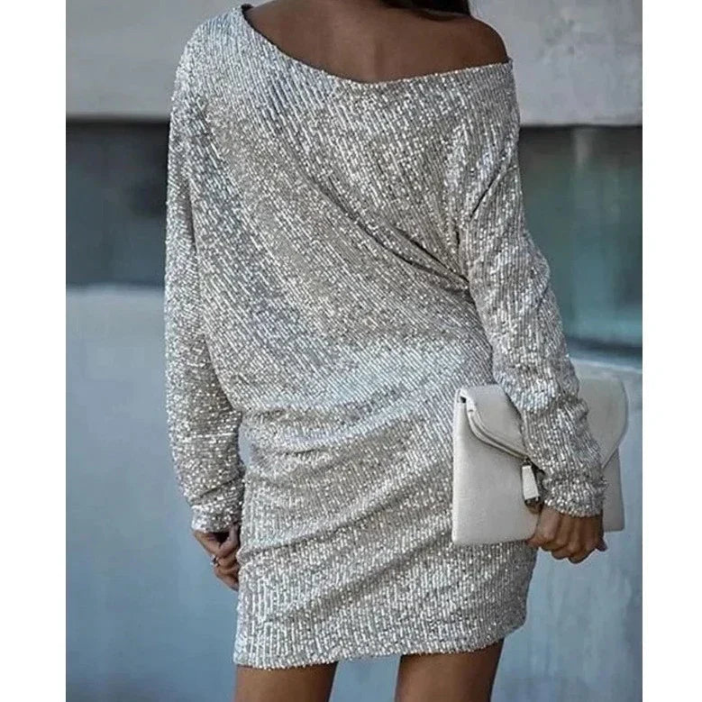 Vestido de cóctel de lentejuelas entallado