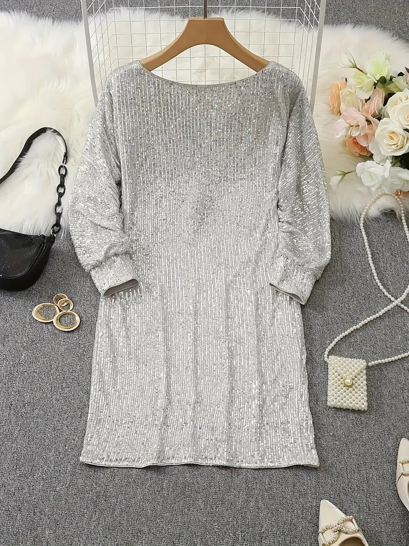 Vestido de cóctel de lentejuelas entallado