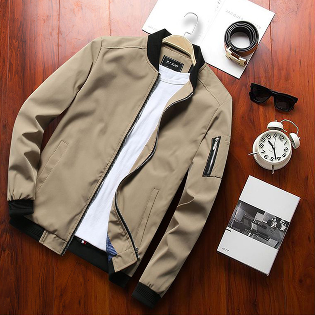 Maximino | Chamarra Bomber Elegante con Bolsillo de Cierre