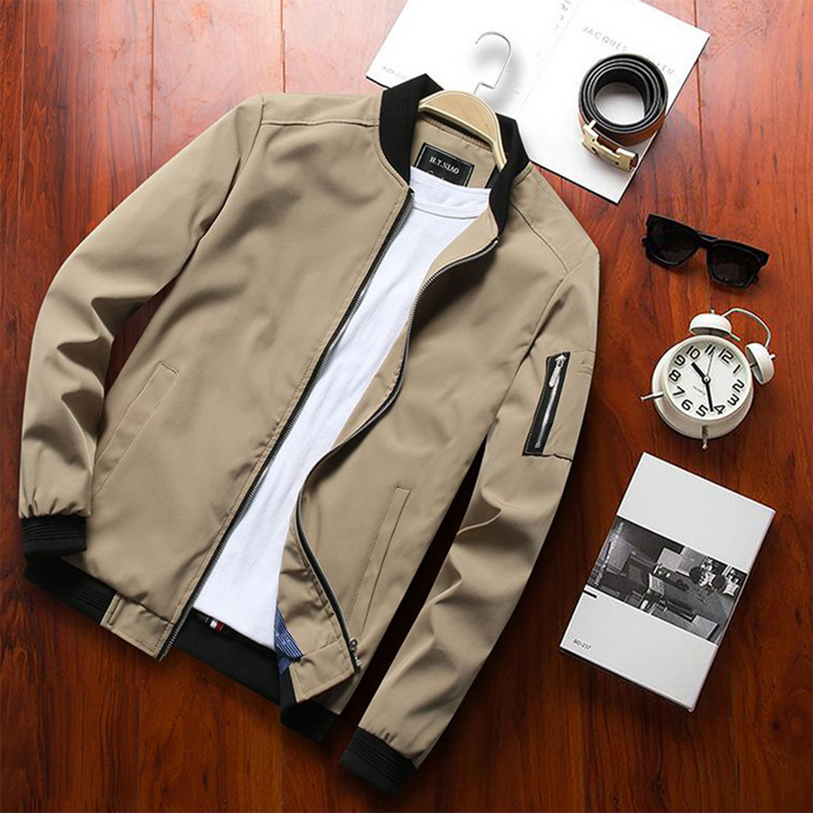 Maximino | Chamarra Bomber Elegante con Bolsillo de Cierre