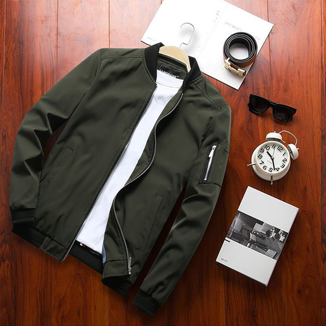 Maximino | Chamarra Bomber Elegante con Bolsillo de Cierre
