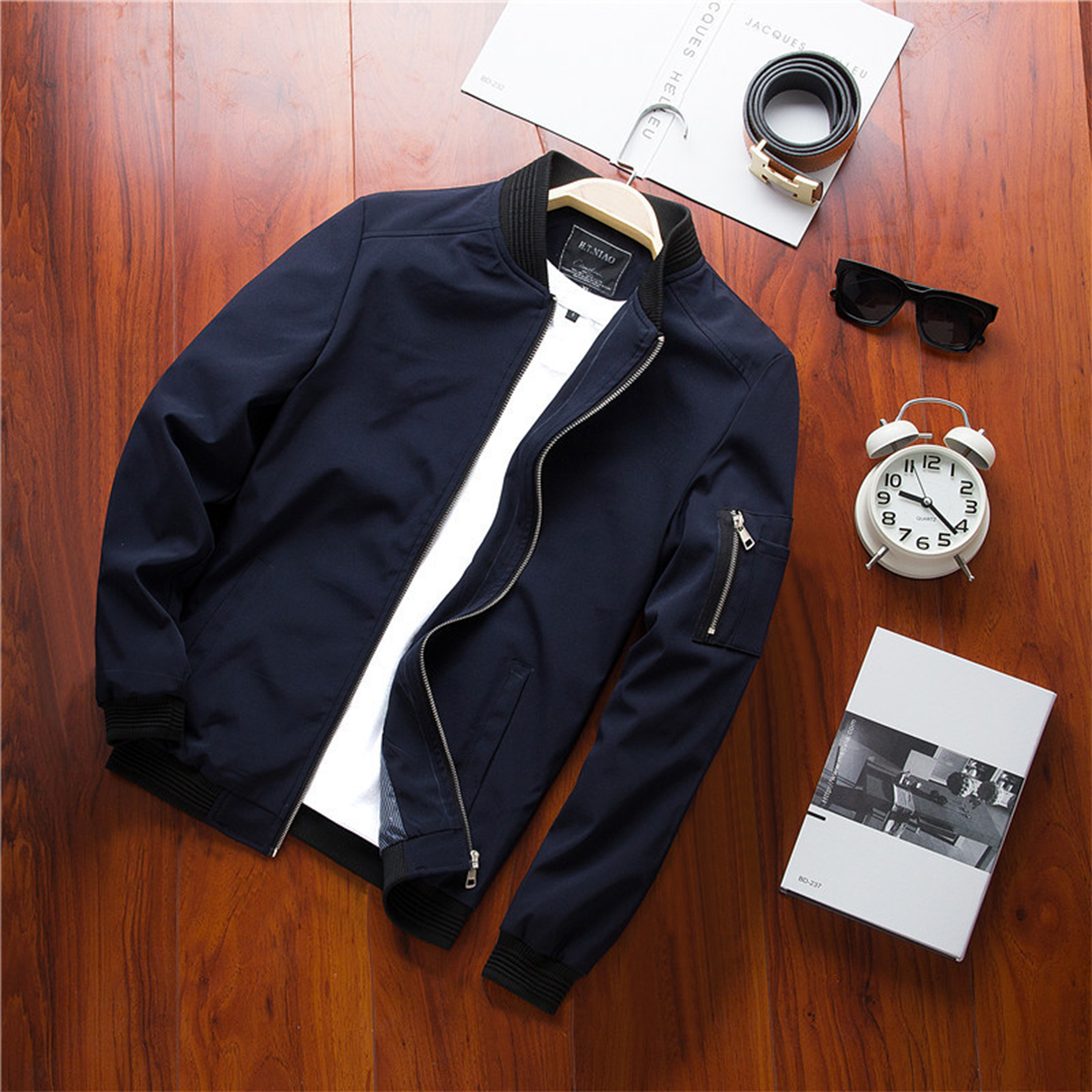 Maximino | Chamarra Bomber Elegante con Bolsillo de Cierre