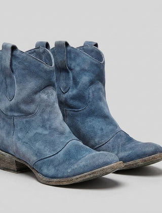 Botas Vaqueras Mujer de Diseño Limpio sin Cierre - Azul