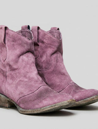 Botas Vaqueras Mujer de Diseño Limpio sin Cierre - Rosa