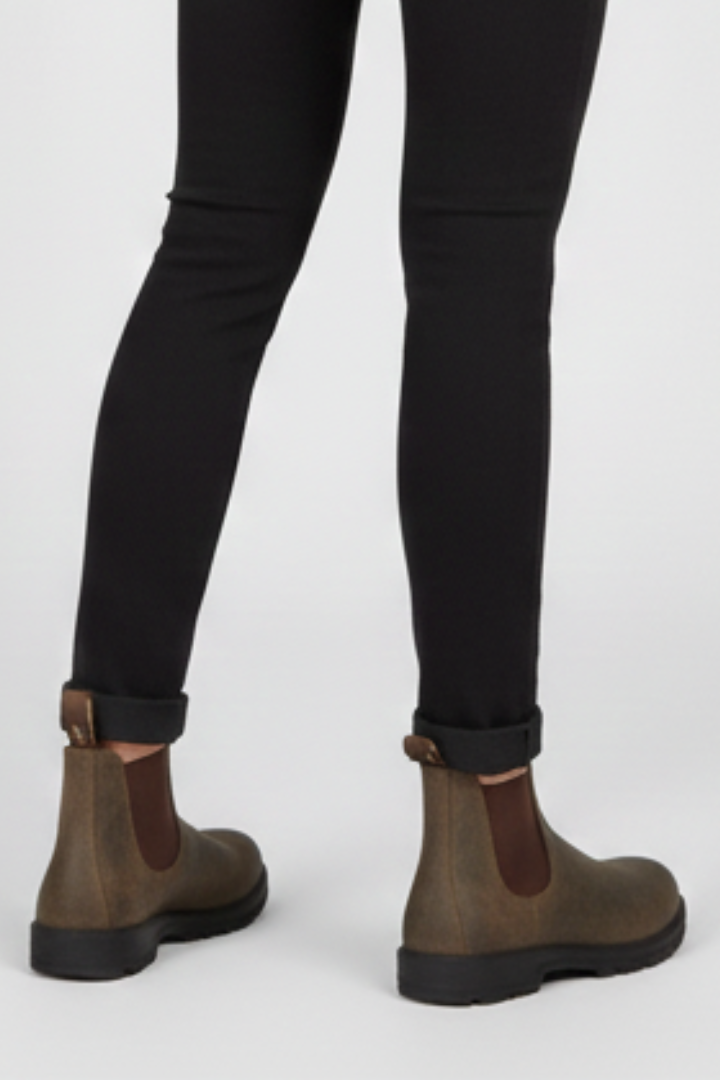 Botas Chelsea Mujer con Costuras a la Vista