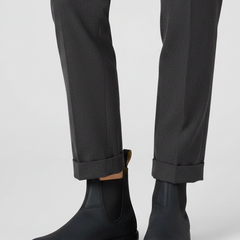 Botas Chelsea Mujer con Costuras a la Vista - Negro