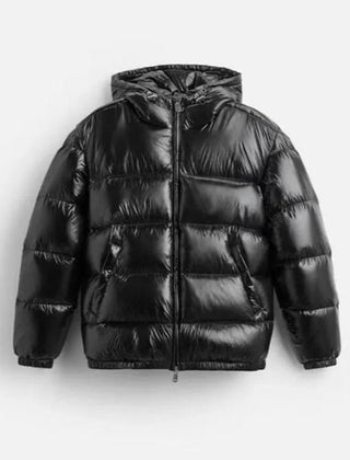 Chamarra acolchada hombre cuello alto - Negro