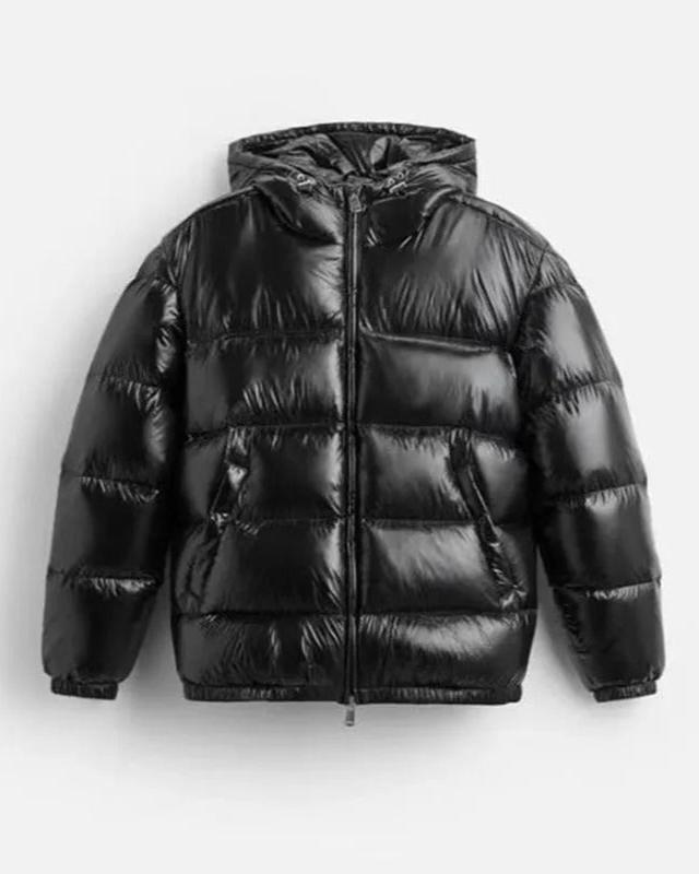 Chamarra acolchada hombre cuello alto - Negro