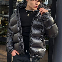 Chamarra acolchada hombre cuello alto