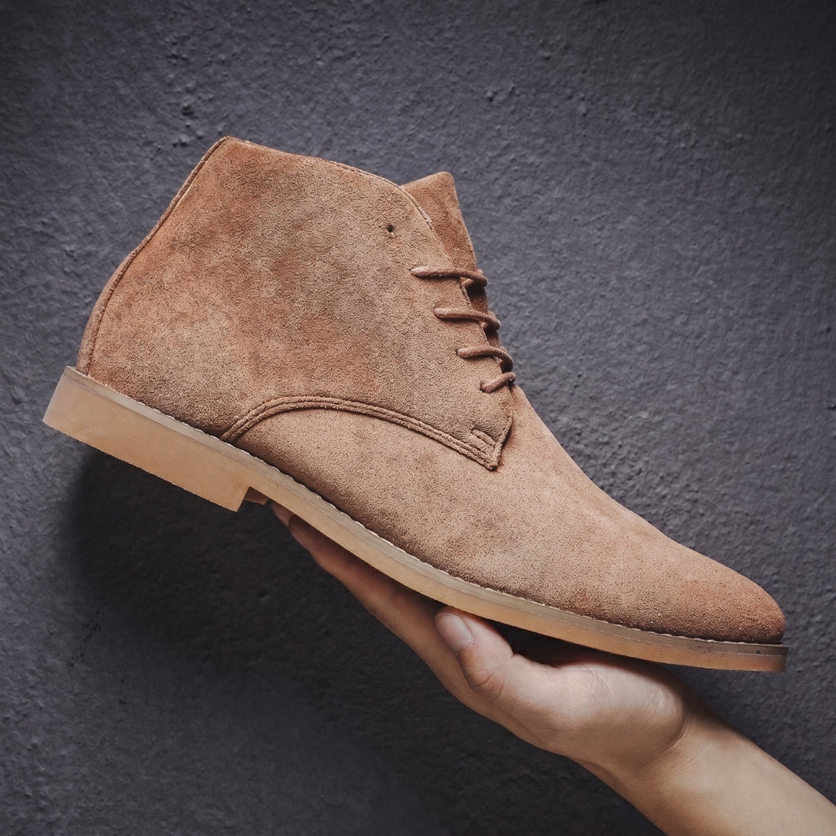 Botines Hombre Tipo Chukka con Costura en la Punta - Café