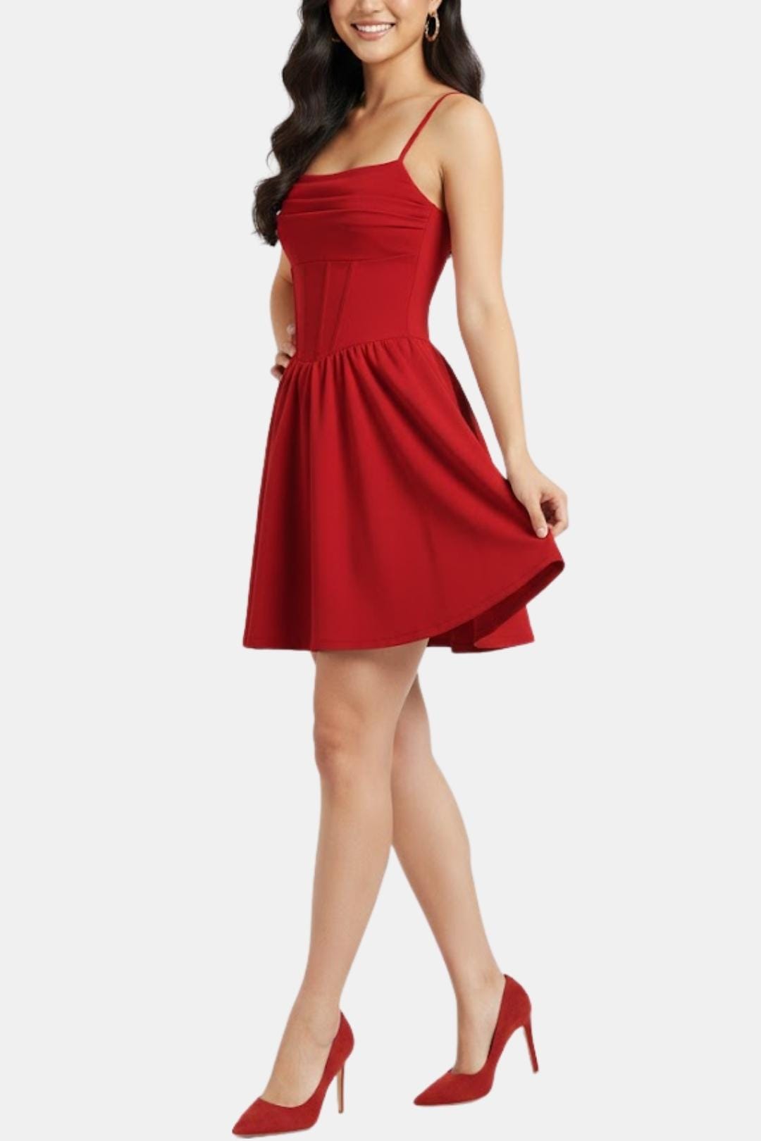 Vestido de cóctel corto con corsé