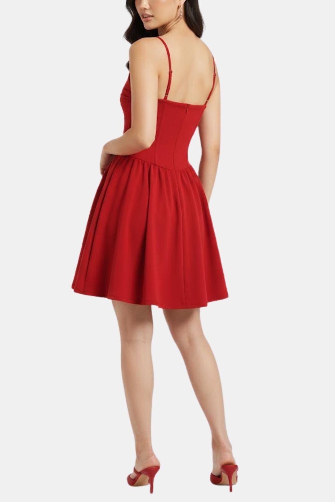 Vestido de cóctel corto con corsé
