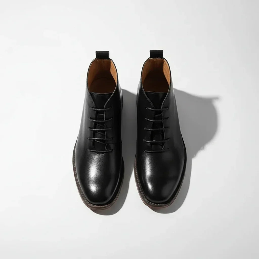 Botines Hombre de Silueta Limpia y Firme - Negro