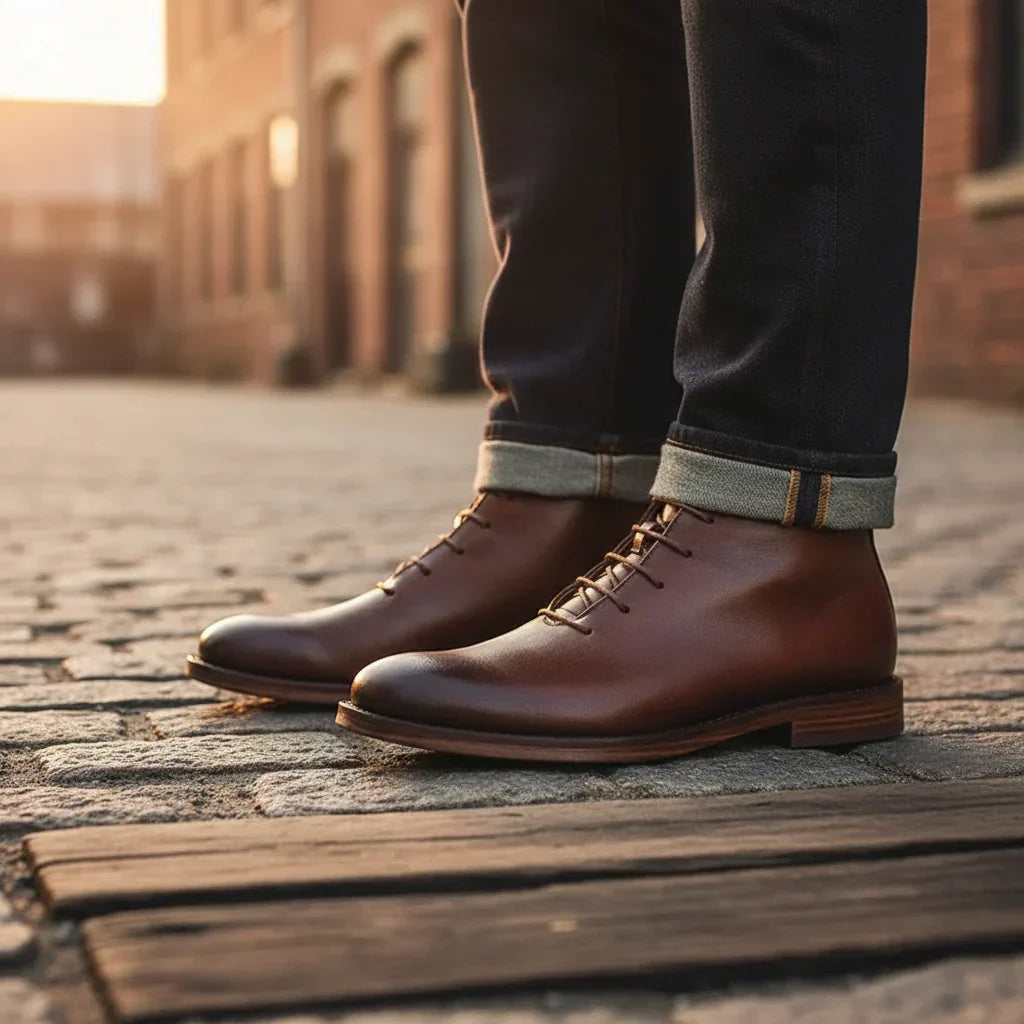 Botines Hombre de Silueta Limpia y Firme