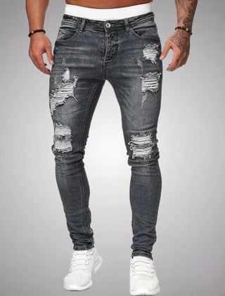 Norberto | Jeans Rotos Elásticos de Corte Slim para Hombre