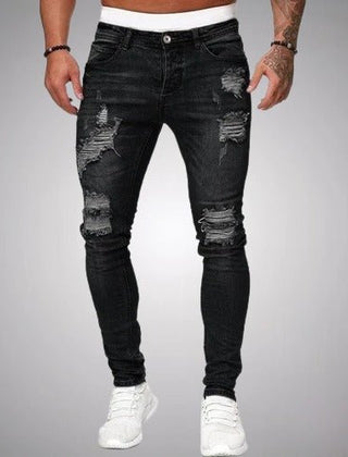 Norberto | Jeans Rotos Elásticos de Corte Slim para Hombre