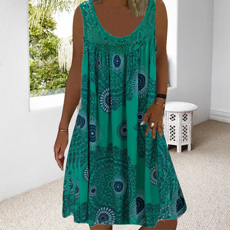 Claudia | Vestido Veraniego Estampado Sin Mangas